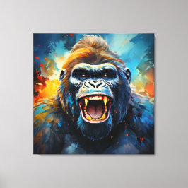 笑うゴリラ キャンバスプリント