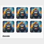 笑うゴリラ スクエアシール (シート)