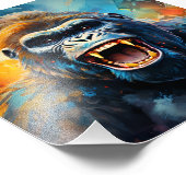 笑うゴリラ フォトプリント (角)