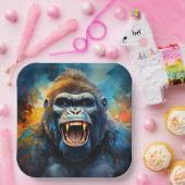 笑うゴリラ ペーパープレート (パーティー)