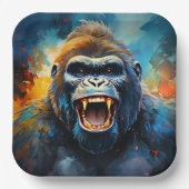 笑うゴリラ ペーパープレート (正面)