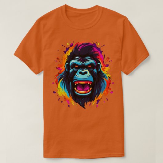 笑うゴリラ Tシャツ (デザイン正面)