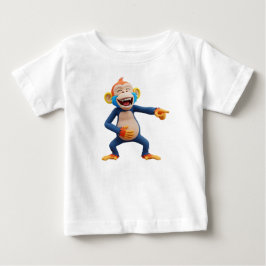 笑うサルマスコット ベビーTシャツ