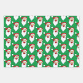 笑うサンタと笑顔のクロース柄 ラッピングペーパーシート (正面2)