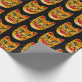 笑うジャガーの水の色パターン ラッピングペーパー (角)