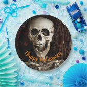笑うスケルトンのハロウィーン ペーパープレート (パーティー)