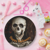 笑うスケルトンのハロウィーン ペーパープレート (パーティー)