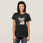 笑うスフィンクス猫 Tシャツ (正面フル)
