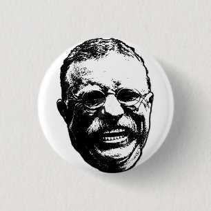 笑うセオドアTeddy Roosevelt大統領ボタン 缶バッジ