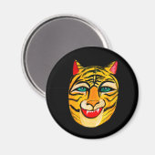 笑うタイガーの水の色カスタマイズITマグネット マグネット (正面/裏面)