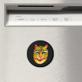 笑うタイガーの水の色カスタマイズITマグネット マグネット (インサイチュ (食洗機))