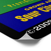 笑うタイガー酸っぱい柑橘系のポスター ポスター (角)