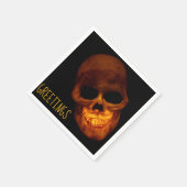 笑うドクロの挨拶 スタンダードカクテルナプキン (角)