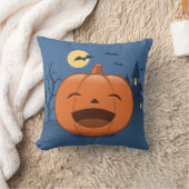 笑うハロウィンカボチャ クッション (ブランケット)