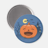 笑うハロウィンカボチャ マグネット (正面/裏面)