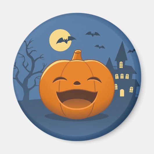 笑うハロウィン・パンプキン マグネット (正面)