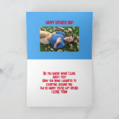 笑うパパ父の日札 サンキューカード (内部)