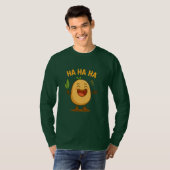 笑うポテトの長袖Tシャツ Tシャツ (正面フル)