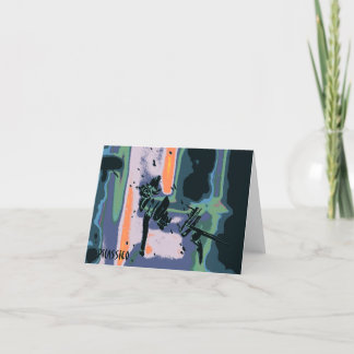 "笑うライオン"のお洒落な芸術のメッセージカード カード