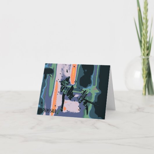 "笑うライオン"のお洒落な芸術のメッセージカード カード (正面)