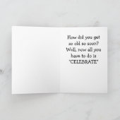 "笑うロバの挨拶"車"21歳の誕生日"のために カード (内部)