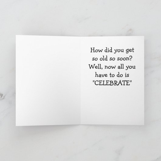 "笑うロバの挨拶"車"21歳の誕生日"のために カード (内部)