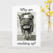 笑うロバは、それが"あなたの誕生日"であることがとても嬉しい カード (黄色い花)