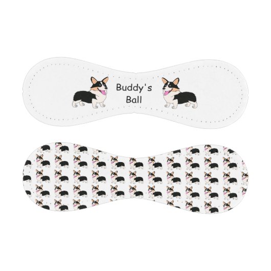 笑う三色ウェルシュコーギー漫画 野球ボール (パネル)