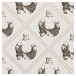 笑う仏のダイヤモンドパターン ファブリック