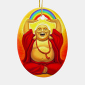 笑う仏の虹のオーナメント セラミックオーナメント (裏面)