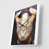 笑う仏時計 スクエア壁時計 (傾斜)