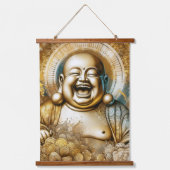 笑う仏 吊り下げ型タペストリー (正面)