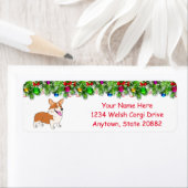 笑う休日ウェルシュコーギー ラベル (インサイチュ)