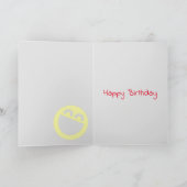 笑う友達のおもしろい誕生日 カード (内部)