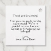 笑う女の子Tレックスベビーピンク フェイバータグ (裏面)