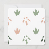 笑う女の子Tレックスベビーピンク 招待状 (裏面)