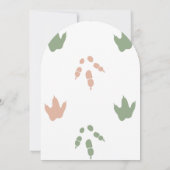 笑う女の子Tレックスベビーピンク 招待状 (裏面)