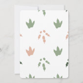 笑う女の子Tレックスベビーピンク 招待状 (裏面)