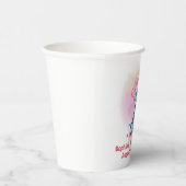 笑う女の子Tレックスベビーピンク 紙コップ (右)