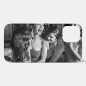 笑う女スタイリッシュの子:白黒写真 Case-Mate iPhoneケース (裏面 (横))
