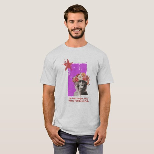 「笑う奴は…」 メンズ Tシャツ (正面フル)