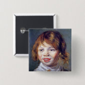 笑う子供 缶バッジ (正面&裏面)