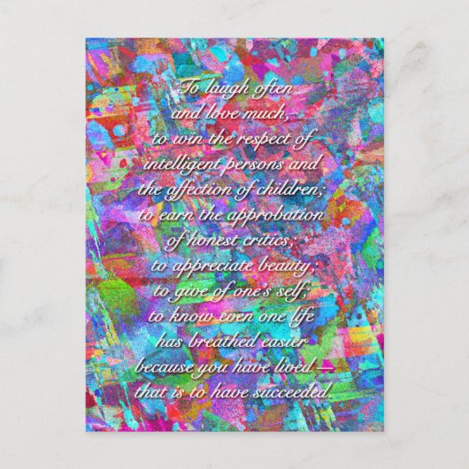 笑う度に多くの愛…ミニアートポストカード ポストカード (正面)