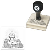 笑う弥勒仏ゴム印 ラバースタンプ (押印)