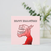 笑う悪魔とハッピーハロウィン カード (スタンド正面)