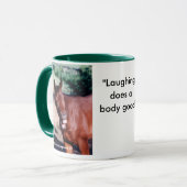笑う標準馬マグカップ マグカップ (正面左)