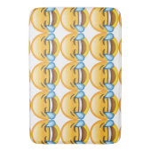 笑う泣き叫び喜びの涙の絵文字 バスマット (正面縦)