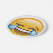 笑う泣き叫び喜びの涙の絵文字 ペーパープレート (アングル)