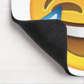 笑う泣き叫び喜びの涙の絵文字 マウスパッド (コーナー)