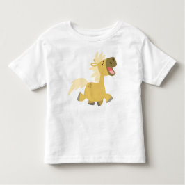笑う漫画ポニーの子供Tシャツ トドラーTシャツ